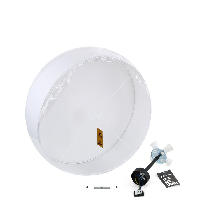 RONDO WHITE Lampa sufitowa 4 600 4242 TK Lighting Czarny Biały