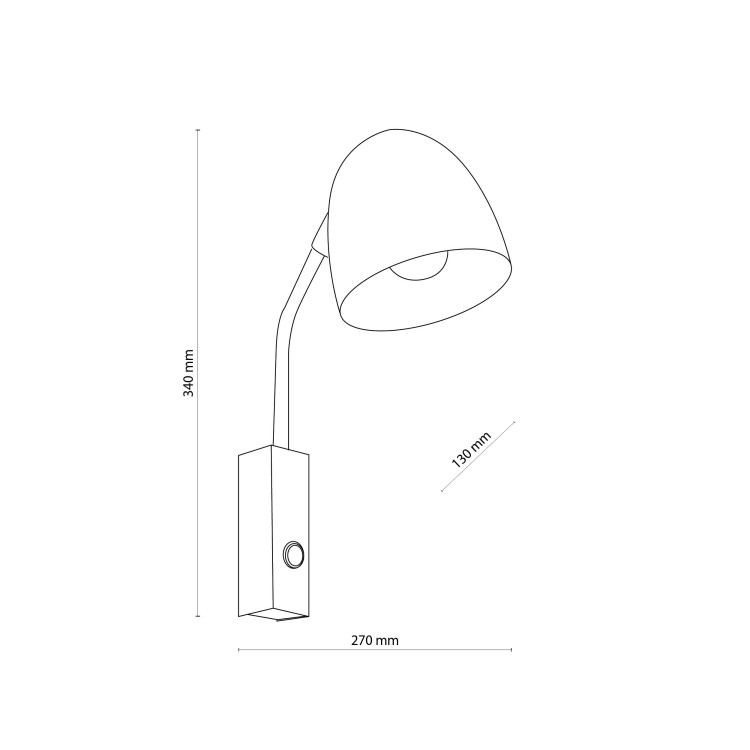 SOHO BLACK Kinkiet 1 4167 TK Lighting Czarny Czarny