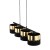 HILTON BLACK/GOLD Lampa wisząca 4 4342 TK Lighting Czarny Złoty, Czarny