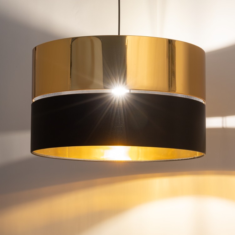 HILTON BLACK/GOLD Lampa wisząca 1 4346 TK Lighting Czarny Złoty, Czarny
