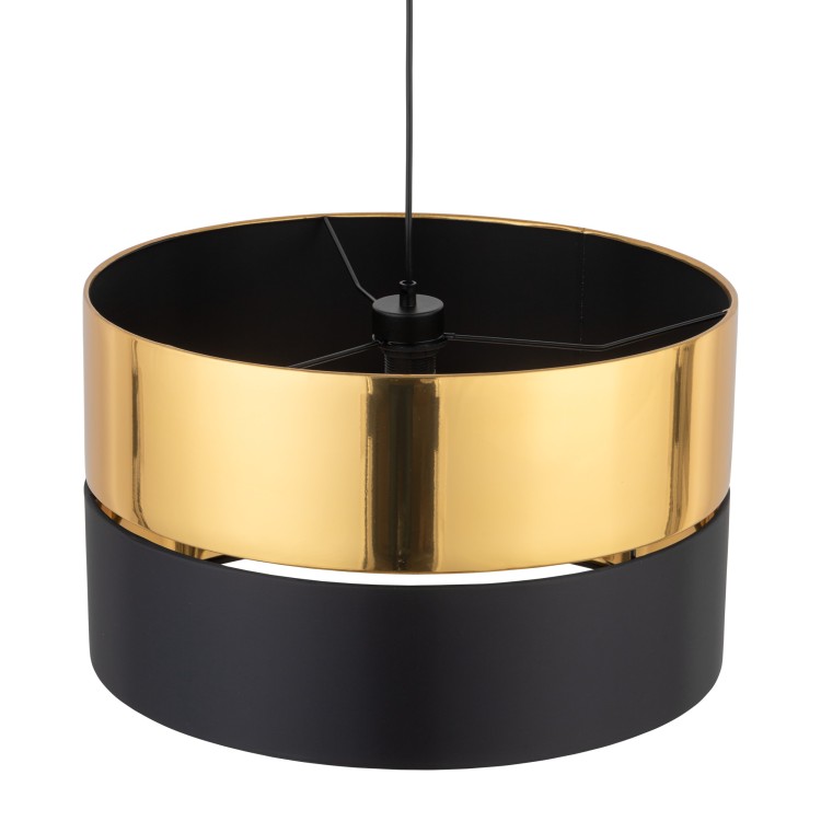 HILTON BLACK/GOLD Lampa wisząca 1 4346 TK Lighting Czarny Złoty, Czarny