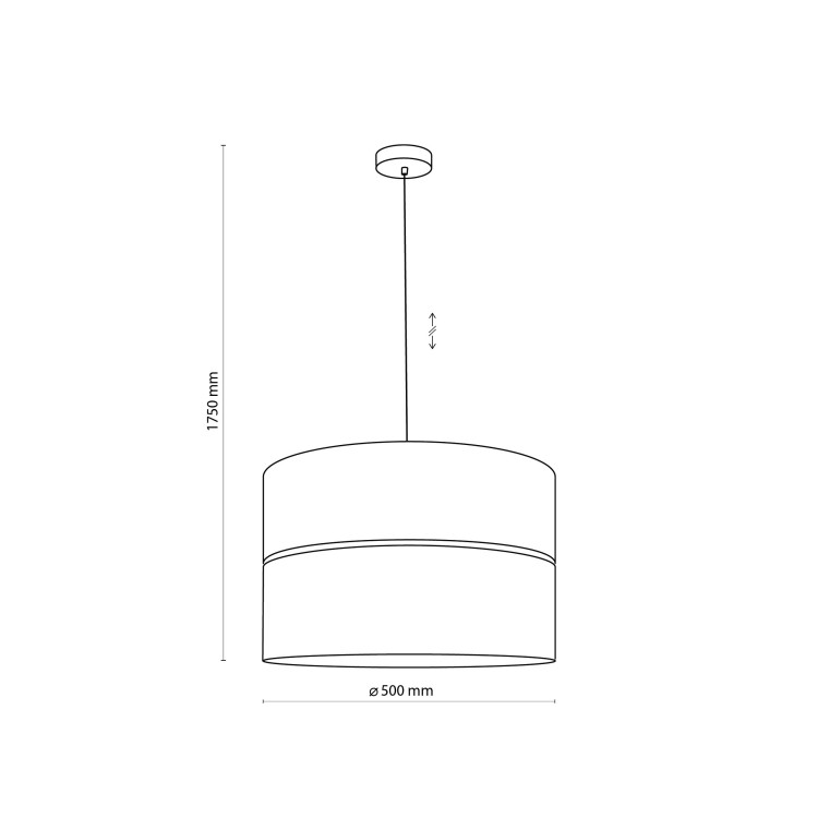 HILTON BLACK/GOLD Lampa wisząca 1 4346 TK Lighting Czarny Złoty, Czarny