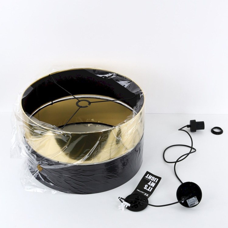 HILTON BLACK/GOLD Lampa wisząca 1 4346 TK Lighting Czarny Złoty, Czarny