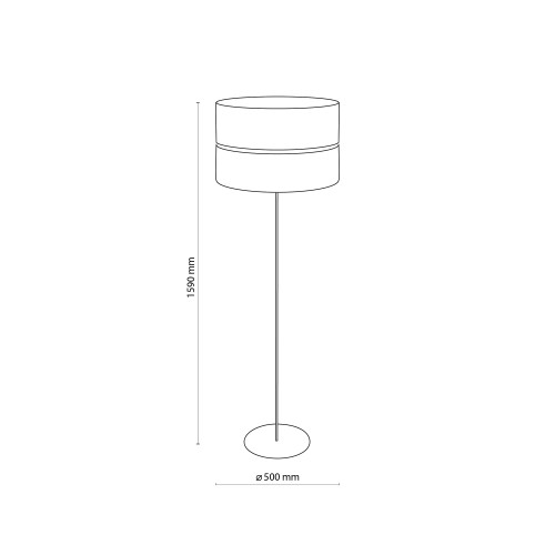 HILTON BLACK/GOLD Lampa podłogowa 1 5465 TK Lighting Czarny Złoty, Czarny