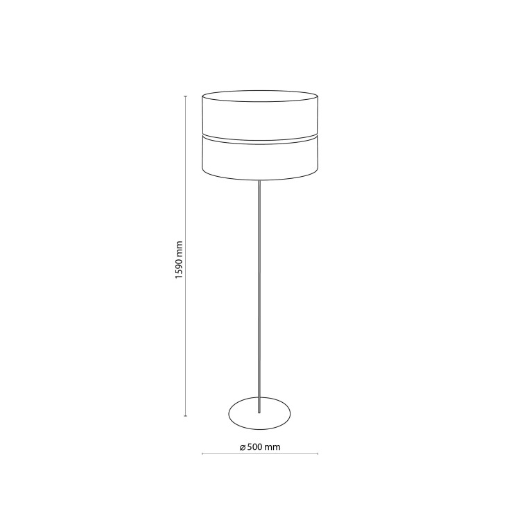 HILTON BLACK/GOLD Lampa podłogowa 1 5465 TK Lighting Czarny Złoty, Czarny