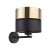HILTON BLACK/GOLD Kinkiet 1 4344 TK Lighting Czarny Złoty, Czarny