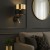 HILTON BLACK/GOLD Kinkiet 1 4344 TK Lighting Czarny Złoty, Czarny