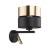 HILTON BLACK/GOLD Kinkiet 2 E 27 + G9 2579 TK Lighting Złoty, Czarny Złoty, Czarny