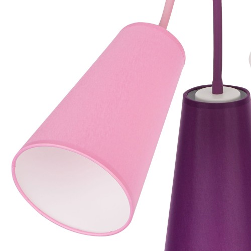WIRE KIDS Lampa sufitowa 3 1711 TK Lighting Mix Różowy, Biały