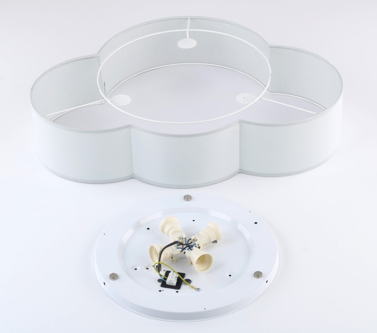 CLOUD GREY Lampa sufitowa 4 3145 TK Lighting Biały Szary, Biały