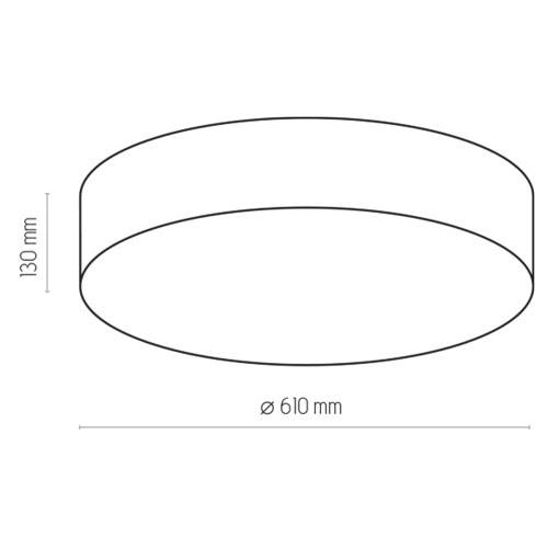 RONDO BEŻOWE Lampa sufitowa 4 PŁ 600 4433 TK Lighting Biały Beżowy, Biały