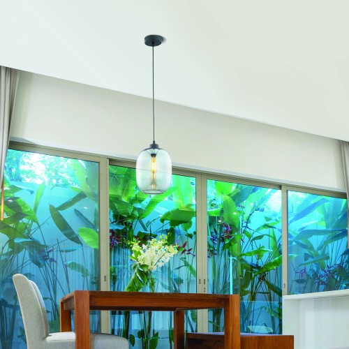 ELIO Lampa wisząca 1 PŁ NIEBIESKA 3182 TK Lighting Czarny Niebieski