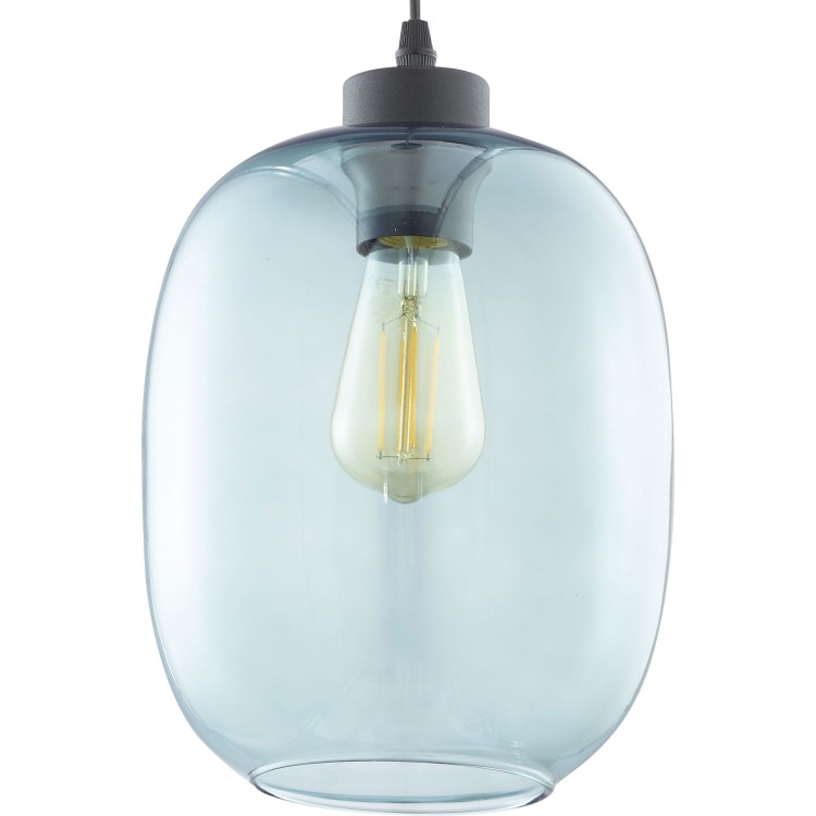 ELIO Lampa wisząca 1 PŁ NIEBIESKA 3182 TK Lighting Czarny Niebieski