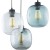 ELIO Lampa wisząca 3 PŁ Koło 3184 TK Lighting Czarny Niebieski, Transparentny, Grafitowy