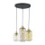 MARCO BROWN Lampa wisząca 3 PŁ Koło 3175 TK Lighting Złoty, Czarny Transparentny, Bursztynowy, Brązowy