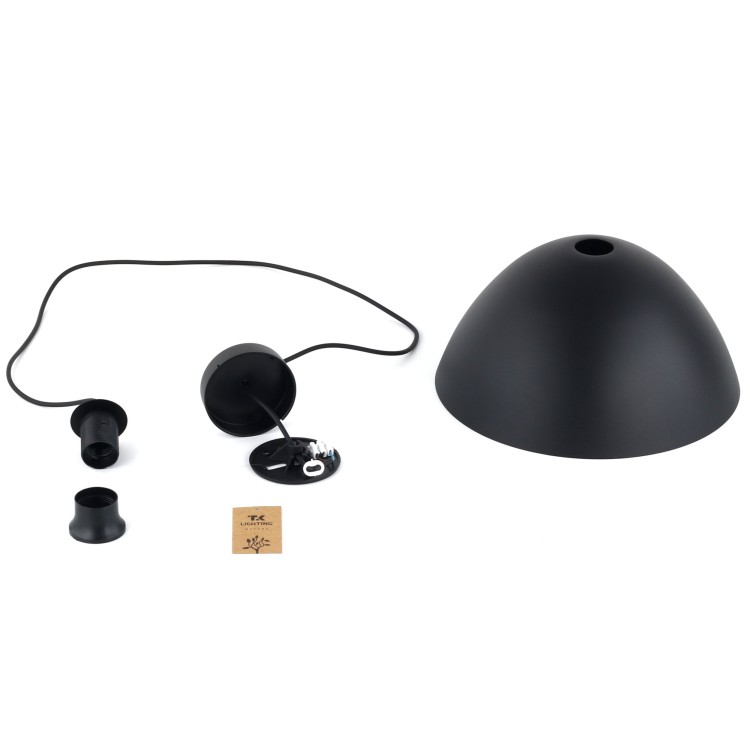 FARO BLACK Lampa wisząca 1 340 3194 TK Lighting Czarny Czarny