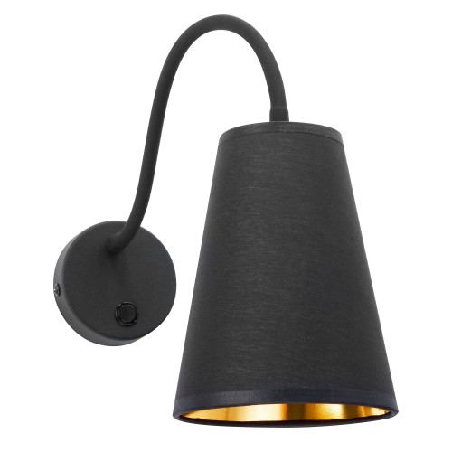 WIRE GOLD Kinkiet 1 826 TK Lighting Czarny Złoty, Czarny