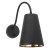 WIRE GOLD Kinkiet 1 826 TK Lighting Czarny Złoty, Czarny