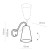WIRE GOLD Kinkiet 1 826 TK Lighting Czarny Złoty, Czarny
