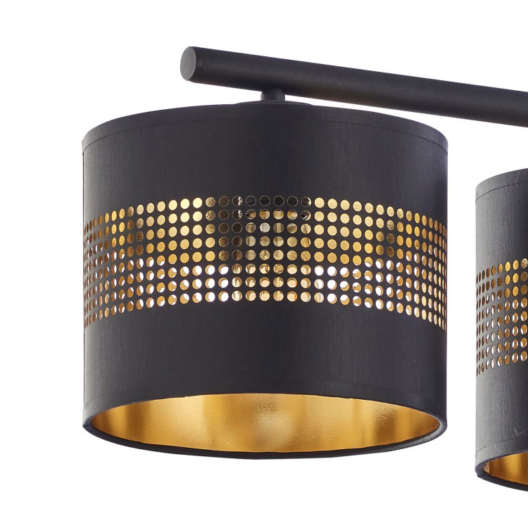 TAGO BLACK Lampa wisząca 4 3213 TK Lighting Czarny Złoty, Czarny