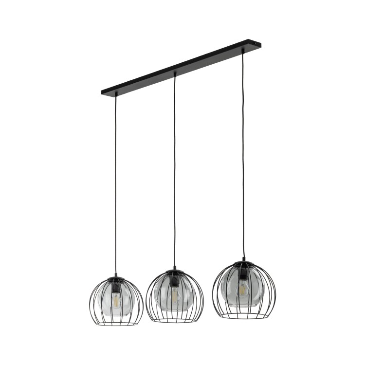 UNIVERSO BLACK Lampa wisząca 3 PŁ 4483 TK Lighting Czarny Grafitowy, Czarny