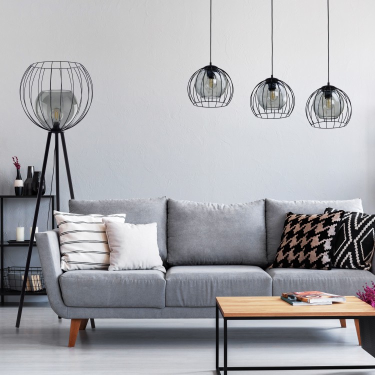 UNIVERSO BLACK Lampa wisząca 3 PŁ 4483 TK Lighting Czarny Grafitowy, Czarny