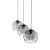 UNIVERSO BLACK Lampa wisząca 3 PŁ 4483 TK Lighting Czarny Grafitowy, Czarny