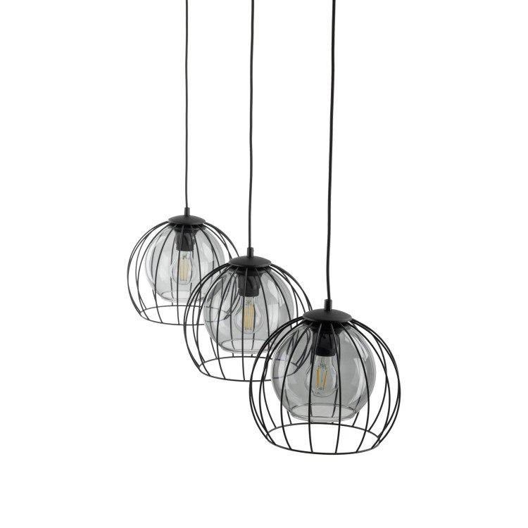 UNIVERSO BLACK Lampa wisząca 3 PŁ 4483 TK Lighting Czarny Grafitowy, Czarny