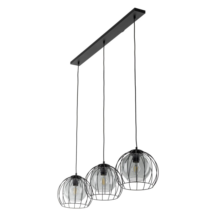 UNIVERSO BLACK Lampa wisząca 3 PŁ 4483 TK Lighting Czarny Grafitowy, Czarny