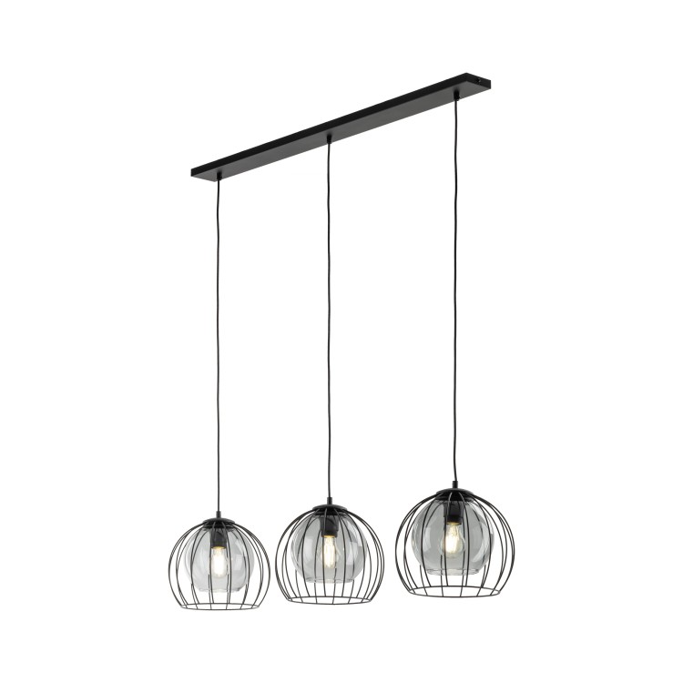 UNIVERSO BLACK Lampa wisząca 3 PŁ 4483 TK Lighting Czarny Grafitowy, Czarny