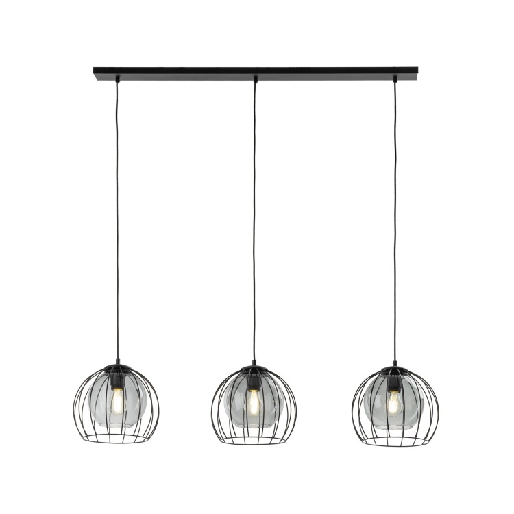 UNIVERSO BLACK Lampa wisząca 3 PŁ 4483 TK Lighting Czarny Grafitowy, Czarny