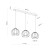 UNIVERSO BLACK Lampa wisząca 3 PŁ 4483 TK Lighting Czarny Grafitowy, Czarny
