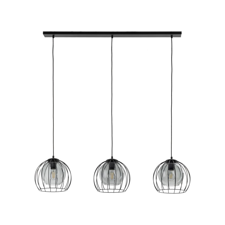 UNIVERSO BLACK Lampa wisząca 3 PŁ 4483 TK Lighting Czarny Grafitowy, Czarny