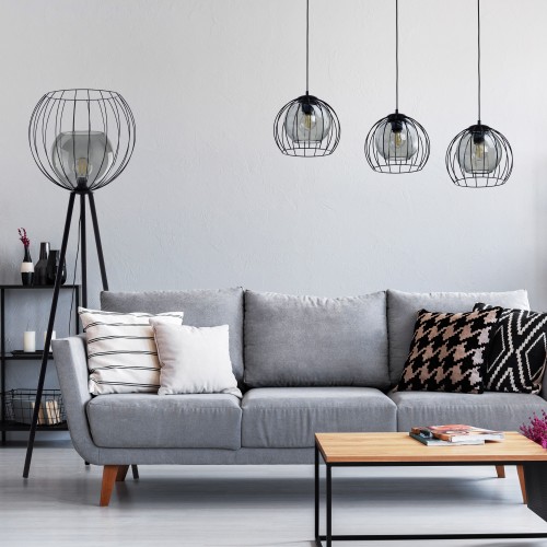 UNIVERSO Lampa podłogowa 1 5057 TK Lighting Czarny Grafitowy, Czarny