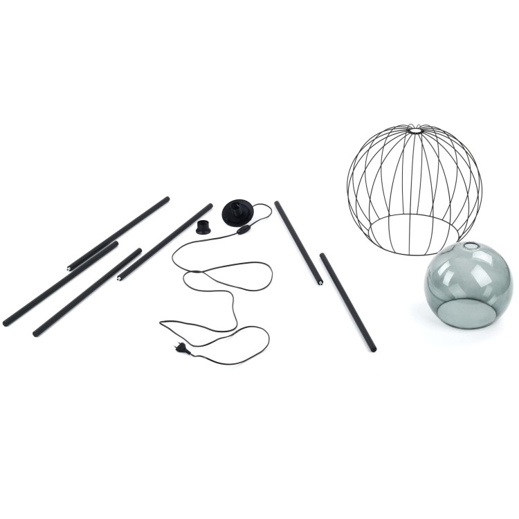 UNIVERSO Lampa podłogowa 1 5057 TK Lighting Czarny Grafitowy, Czarny