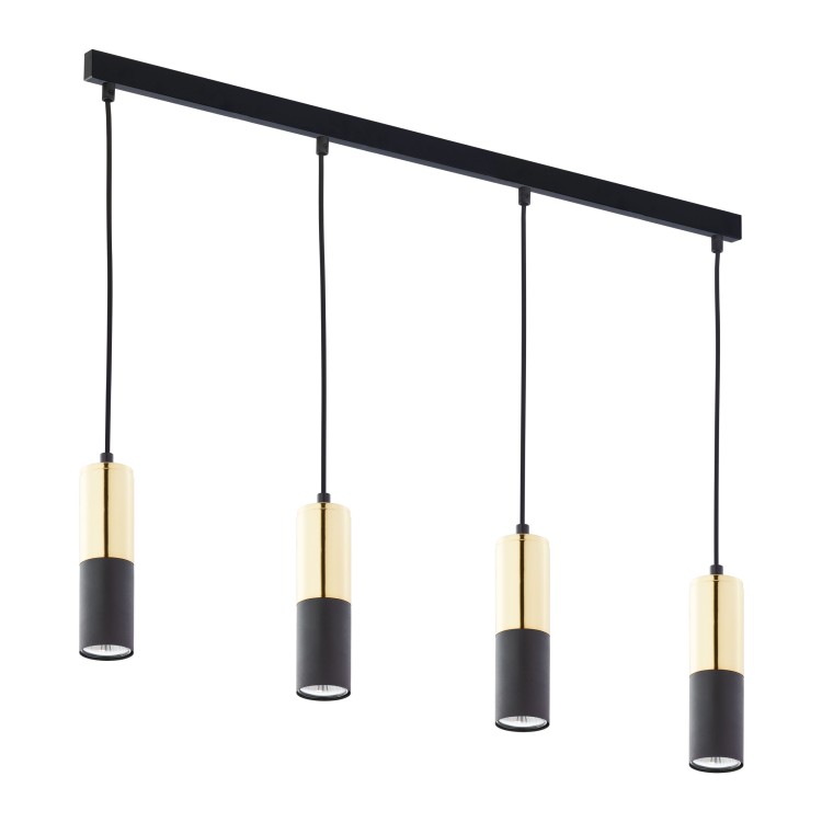 ELIT BLACK Lampa wisząca 4 PŁ 4367 TK Lighting Złoty, Czarny