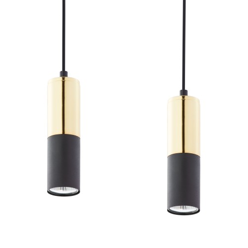 ELIT BLACK Lampa wisząca 4 PŁ 4367 TK Lighting Złoty, Czarny