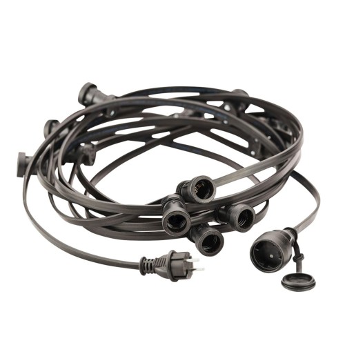 GIRLANDA MODO 12 X E27 IP44 4390 TK Lighting Czarny