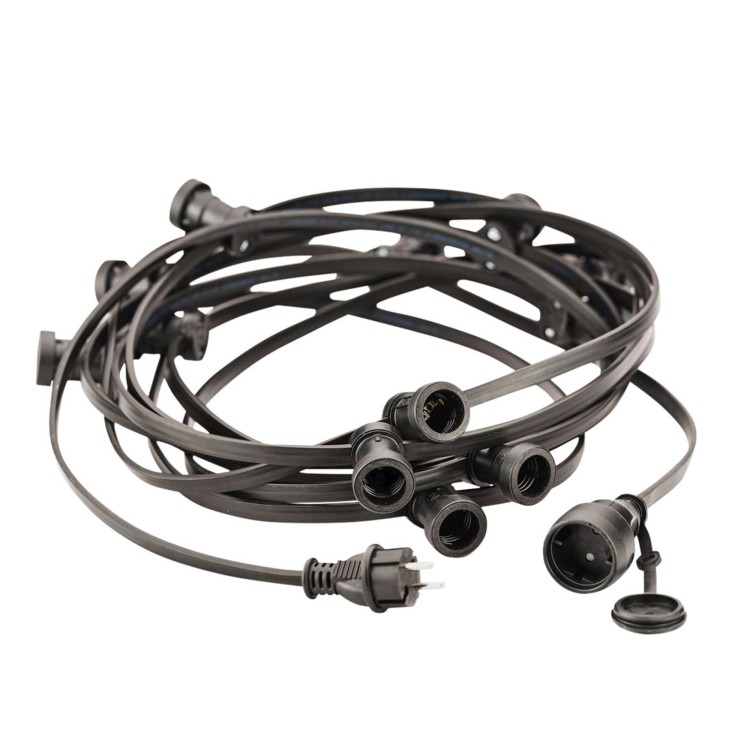GIRLANDA MODO 12 X E27 IP44 4390 TK Lighting Czarny