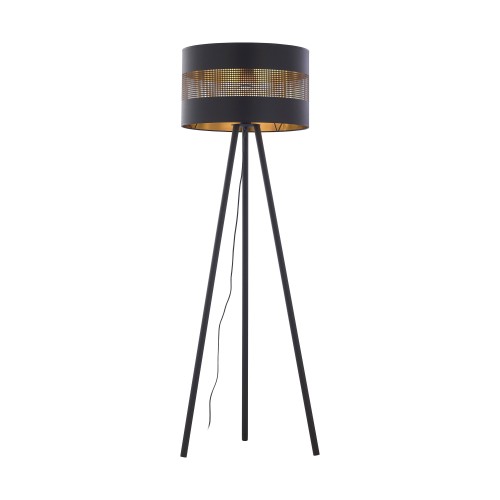 TAGO BLACK Lampa podłogowa 1 5053 TK Lighting Czarny Złoty, Czarny