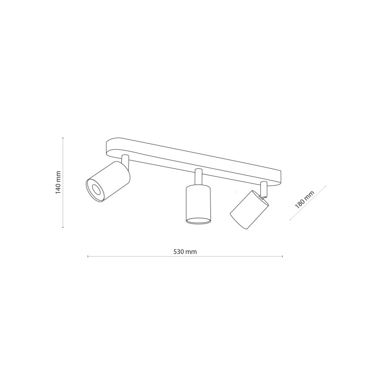 TOP WOOD BLACK 3 3292 TK Lighting Sosna, Czarny