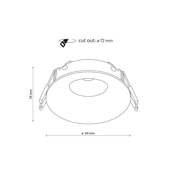 EYE OCZKO ALUMINIOWE BIAŁE IP 44 3500 TK Lighting Biały Biały