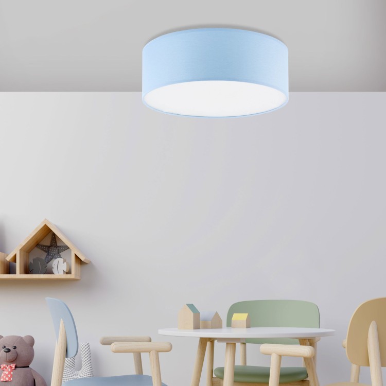 RONDO KIDS BLUE Lampa sufitowa 4 PŁ 3229 TK Lighting Biały Niebieski, Biały