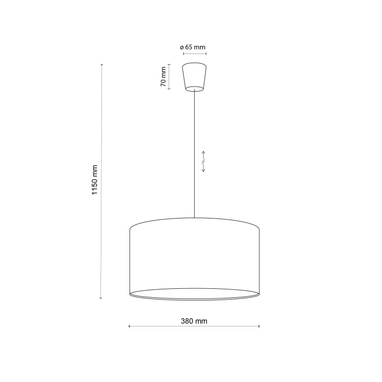 RONDO KIDS BLUE Lampa wisząca 1 PŁ 3232 TK Lighting Biały Niebieski, Biały