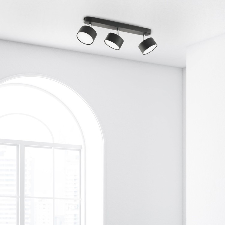 CLARK BLACK Lampa sufitowa 3 3404 TK Lighting Czarny Czarny