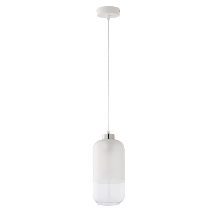 MARCO SILVER Lampa wisząca 1 PŁ 3356 TK Lighting Biały Transparentny, Biały