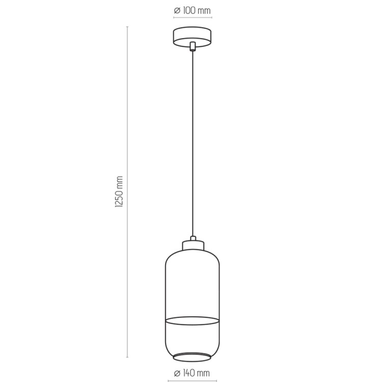 MARCO SILVER Lampa wisząca 1 PŁ 3356 TK Lighting Biały Transparentny, Biały