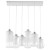 MARCO SILVER Lampa wisząca 6 PŁ 3359 TK Lighting Biały Transparentny, Biały