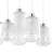 MARCO SILVER Lampa wisząca 6 PŁ 3359 TK Lighting Biały Transparentny, Biały