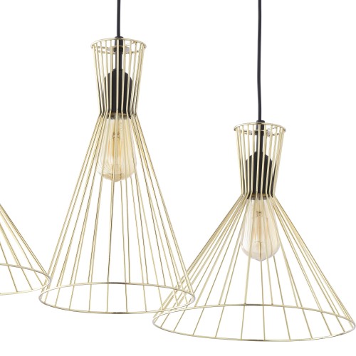 SAHARA Lampa wisząca 3 Listwa 3352 TK Lighting Złoty, Czarny Złoty
